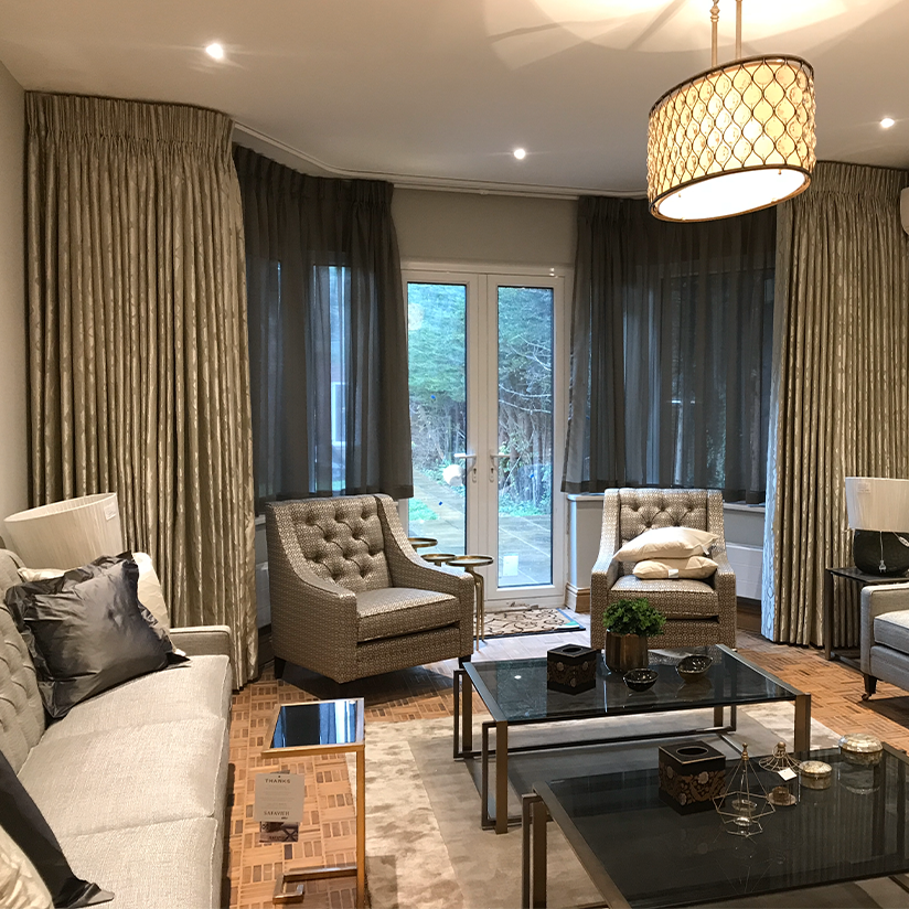 bespoke luxury curtains for client in london